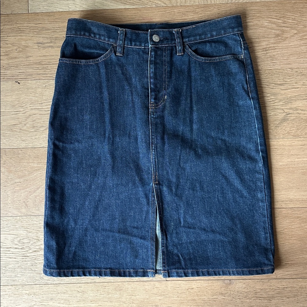 GAP Front Slit Denim Midi Skirt size 6